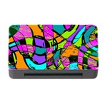 Abstract Art Squiggly Loops Multicolored Memory Card Reader with CF Front