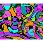 Abstract Art Squiggly Loops Multicolored Deluxe Canvas 14  x 11  14  x 11  x 1.5  Stretched Canvas