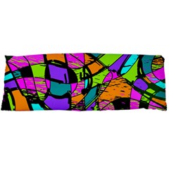 Abstract Art Squiggly Loops Multicolored Body Pillow Case Dakimakura (two Sides) by EDDArt