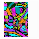 Abstract Art Squiggly Loops Multicolored Small Garden Flag (Two Sides) Front