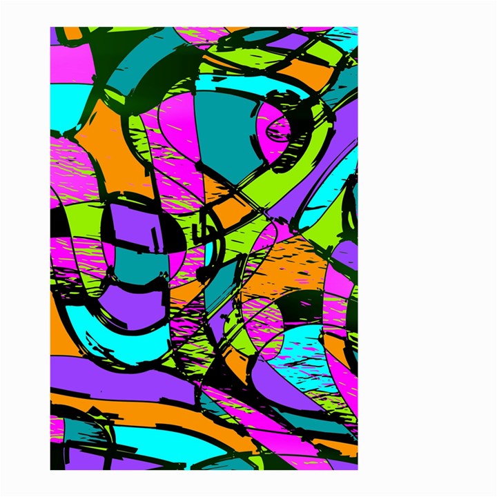 Abstract Art Squiggly Loops Multicolored Small Garden Flag (Two Sides)