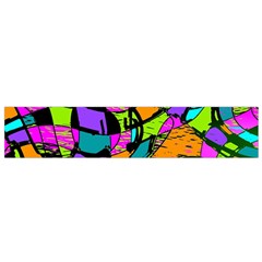 Abstract Art Squiggly Loops Multicolored Flano Scarf (small) by EDDArt