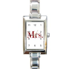 Future Mrs  Moore Rectangle Italian Charm Watch