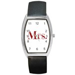 Future Mrs. Moore Barrel Style Metal Watch Front