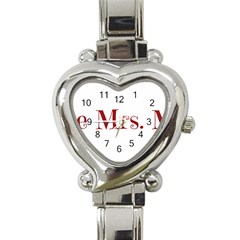 Future Mrs  Moore Heart Italian Charm Watch by badwolf1988store