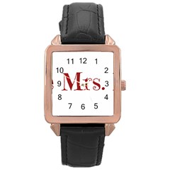 Future Mrs  Moore Rose Gold Leather Watch 