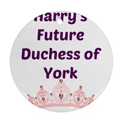 Harry s Duchess Round Ornament (two Sides)