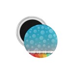 Rainbow Background Border Colorful 1.75  Magnets Front