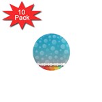 Rainbow Background Border Colorful 1  Mini Magnet (10 pack)  Front