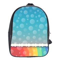 Rainbow Background Border Colorful School Bags(large)  by Amaryn4rt