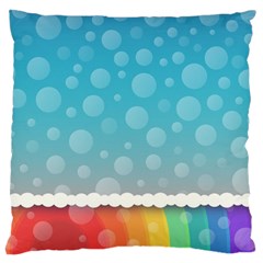 Rainbow Background Border Colorful Standard Flano Cushion Case (one Side) by Amaryn4rt