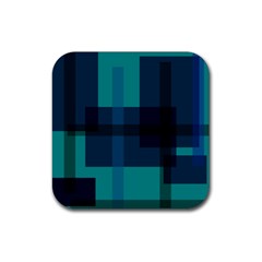 Boxes Abstractly Rubber Coaster (square)  by Amaryn4rt