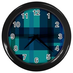 Boxes Abstractly Wall Clocks (black) by Amaryn4rt