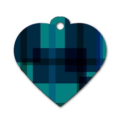 Boxes Abstractly Dog Tag Heart (two Sides) by Amaryn4rt