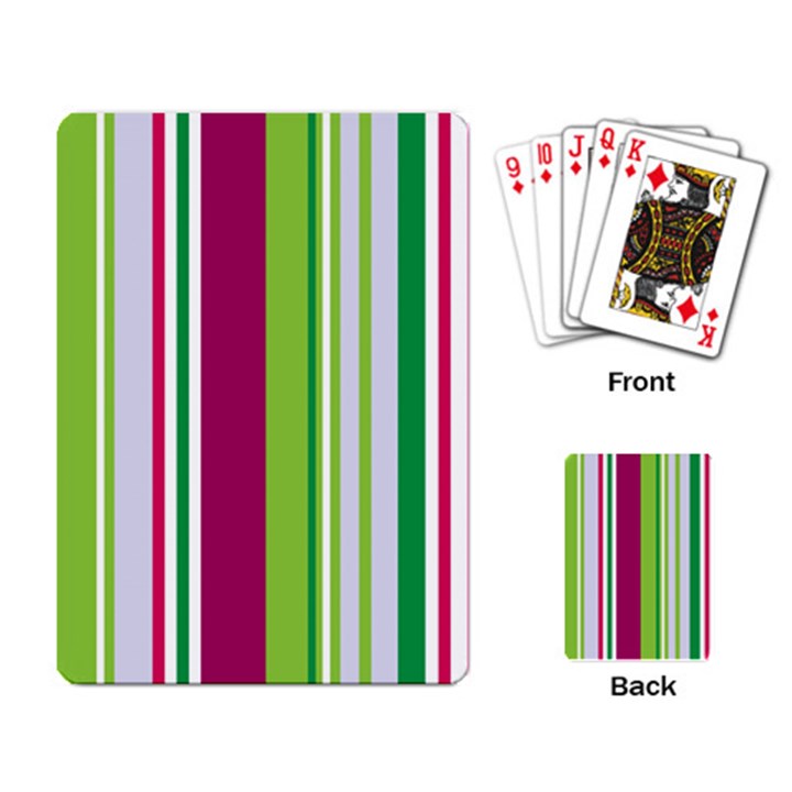 Beautiful Multi Colored Bright Stripes Pattern Wallpaper Background Playing Card