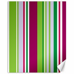 Beautiful Multi Colored Bright Stripes Pattern Wallpaper Background Canvas 16  X 20   by Amaryn4rt