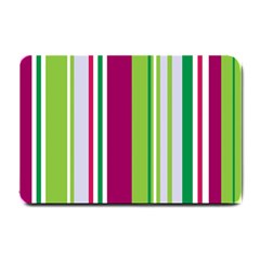 Beautiful Multi Colored Bright Stripes Pattern Wallpaper Background Small Doormat  by Amaryn4rt