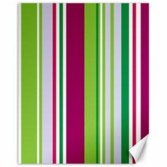 Beautiful Multi Colored Bright Stripes Pattern Wallpaper Background Canvas 11  x 14  