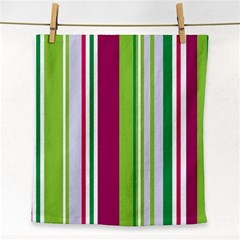 Beautiful Multi Colored Bright Stripes Pattern Wallpaper Background Face Towel by Amaryn4rt