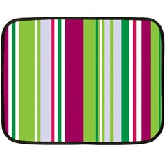 Beautiful Multi Colored Bright Stripes Pattern Wallpaper Background Fleece Blanket (mini) by Amaryn4rt