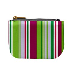 Beautiful Multi Colored Bright Stripes Pattern Wallpaper Background Mini Coin Purses by Amaryn4rt