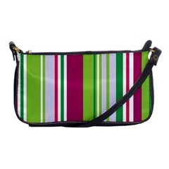 Beautiful Multi Colored Bright Stripes Pattern Wallpaper Background Shoulder Clutch Bags by Amaryn4rt