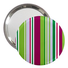 Beautiful Multi Colored Bright Stripes Pattern Wallpaper Background 3  Handbag Mirrors by Amaryn4rt