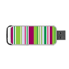 Beautiful Multi Colored Bright Stripes Pattern Wallpaper Background Portable USB Flash (Two Sides)