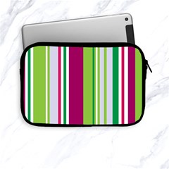 Beautiful Multi Colored Bright Stripes Pattern Wallpaper Background Apple Ipad Mini Zipper Cases by Amaryn4rt