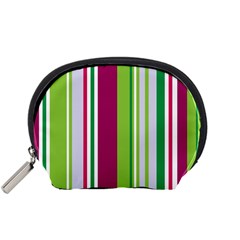 Beautiful Multi Colored Bright Stripes Pattern Wallpaper Background Accessory Pouches (small)  by Amaryn4rt