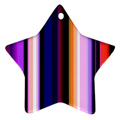 Fun Striped Background Design Pattern Ornament (star)