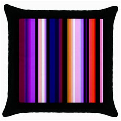 Fun Striped Background Design Pattern Throw Pillow Case (black) by Amaryn4rt