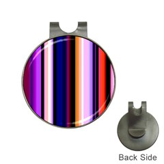 Fun Striped Background Design Pattern Hat Clips With Golf Markers by Amaryn4rt