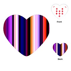 Fun Striped Background Design Pattern Playing Cards (heart)  by Amaryn4rt