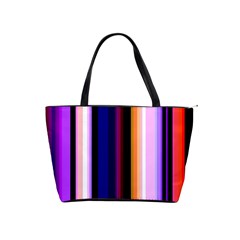 Fun Striped Background Design Pattern Shoulder Handbags by Amaryn4rt