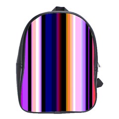 Fun Striped Background Design Pattern School Bags(large)  by Amaryn4rt