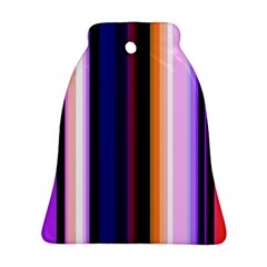 Fun Striped Background Design Pattern Bell Ornament (two Sides) by Amaryn4rt