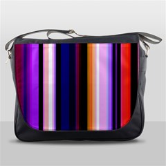 Fun Striped Background Design Pattern Messenger Bags by Amaryn4rt