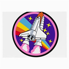 Badge Patch Pink Rainbow Rocket Large Glasses Cloth by Amaryn4rt