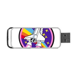 Badge Patch Pink Rainbow Rocket Portable Usb Flash (one Side) by Amaryn4rt