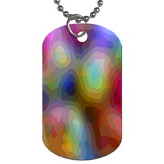 A Mix Of Colors In An Abstract Blend For A Background Dog Tag (one Side) by Amaryn4rt