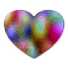 A Mix Of Colors In An Abstract Blend For A Background Heart Mousepads by Amaryn4rt