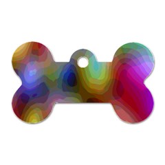 A Mix Of Colors In An Abstract Blend For A Background Dog Tag Bone (two Sides) by Amaryn4rt