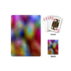 A Mix Of Colors In An Abstract Blend For A Background Playing Cards (mini)  by Amaryn4rt