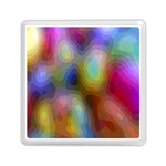 A Mix Of Colors In An Abstract Blend For A Background Memory Card Reader (Square)  Front