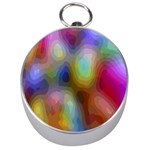 A Mix Of Colors In An Abstract Blend For A Background Silver Compasses Front