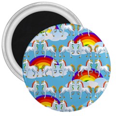 Rainbow Pony  3  Magnets by Valentinaart