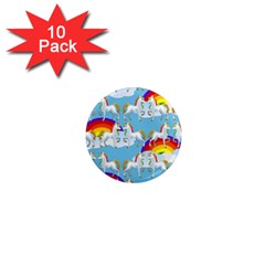 Rainbow Pony  1  Mini Magnet (10 Pack)  by Valentinaart