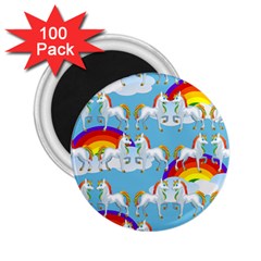 Rainbow Pony  2 25  Magnets (100 Pack)  by Valentinaart