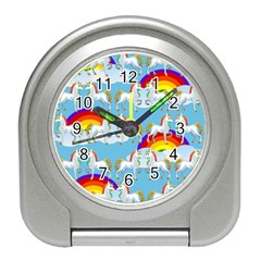 Rainbow Pony  Travel Alarm Clocks by Valentinaart